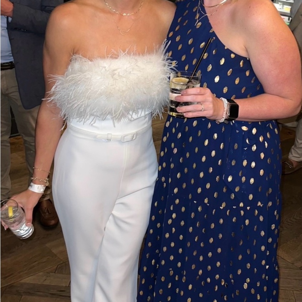 Nadine Merabi White Strapless Jumpsuit size 2 - Picture 4 of 7